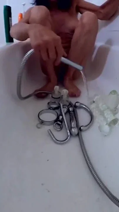 Masturbation and orgasm every day 3 silver glass dildos