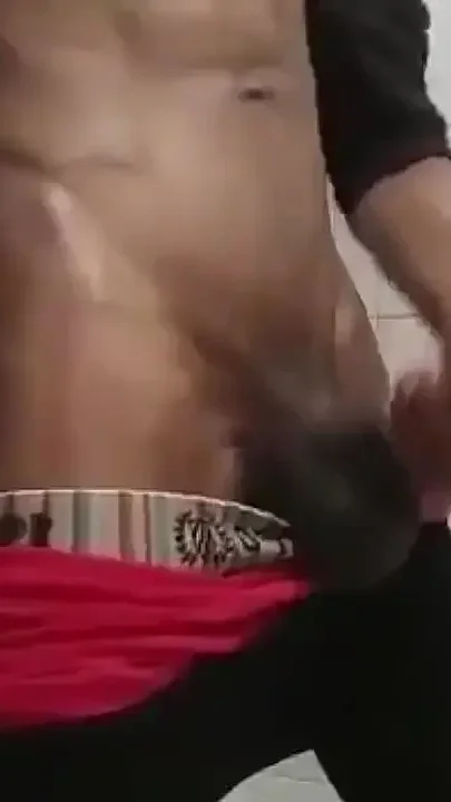 Wanking my big black dick in shower cumming hard