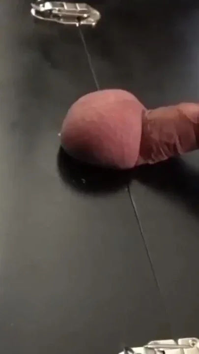 Male slave trapped under the trample table cbt board for cock abuse under the