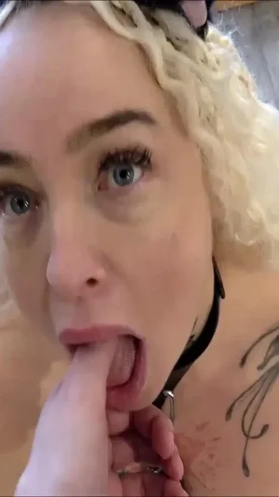 Blonde Sex and BDSM Slave Used as a Sperm Tank