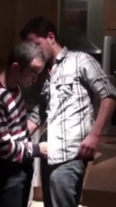 Young Latino fucked by his friend can the kitchen
