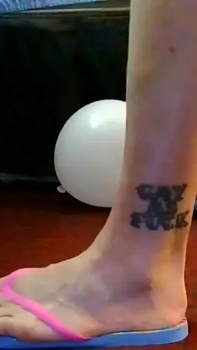 White Flip Flops Pop White Balloons