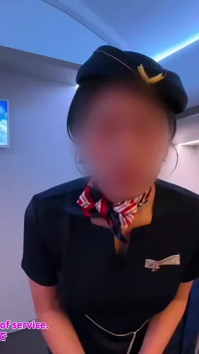 Flight attendant Service Sex Her blowjob and creampie pussy offered in lieu of a
