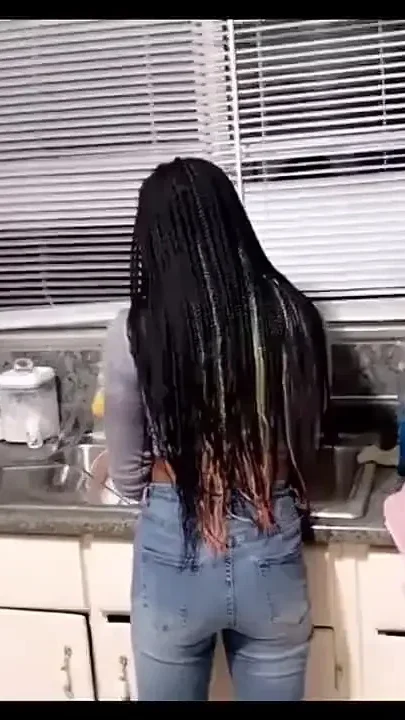 Sex in the Kitchen with Petite Ebony Wife Who Never Got Fuck in the Ass Before