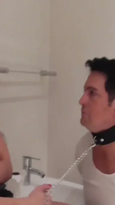 Ass licking in the restroom