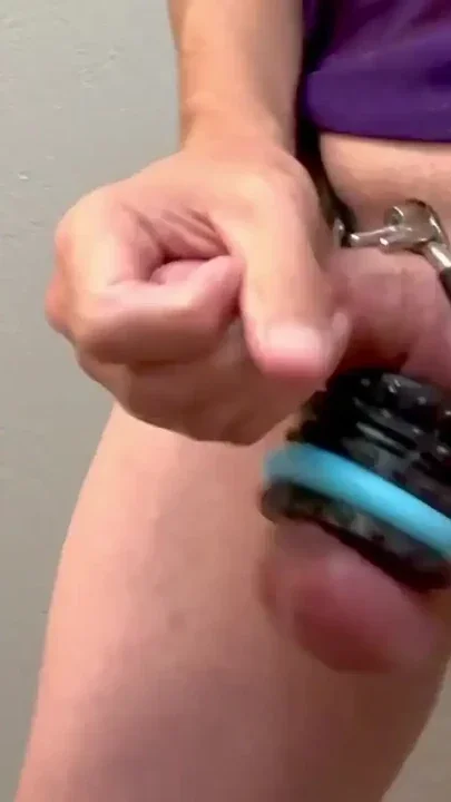 PorchaeTS tries new homemade chastity Dick dildo to pleasure the Mrs Total mind