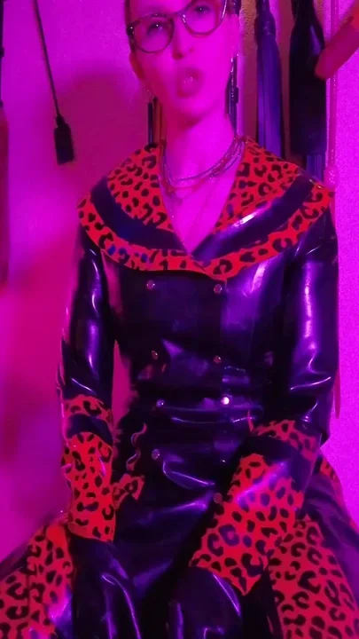 Red Rubber Fetish Femdom Latex Mistress Fetish BDSM Strap Heels Dominatrix