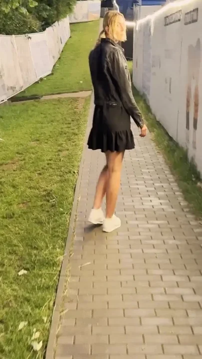 Blonde Slut Picked up at the Fair and Fucked in the Rain