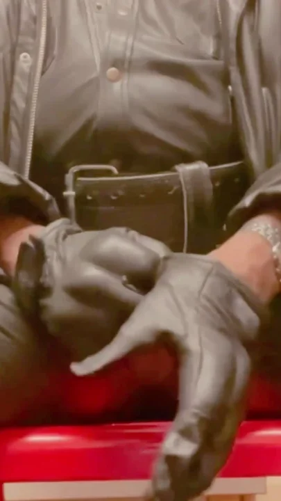 Leathered up bate cock and nippleplay preview