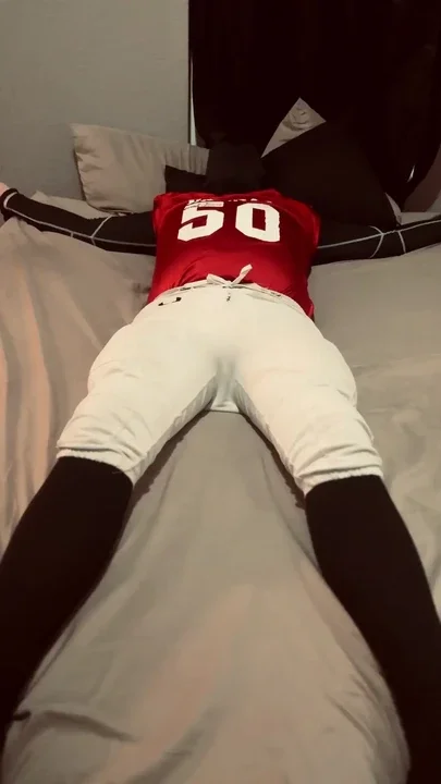 Star Football Player Gagged and Spread-Eagle Clip 1