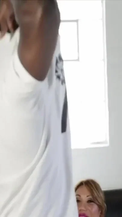 Ava Devine collects the cum from a black cock