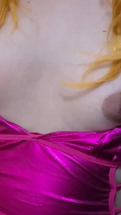 Young Blonde Trans Girl Milking and Punishing her Tits with Bbc Dildo and Whip Clip 1