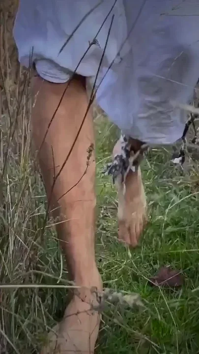 Very Passionate Sex Between Two Savages in the Forest - a Twink Gets a Huge Cock