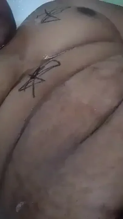 BBW enby charging sigils with urine and playing in the bubble-bath