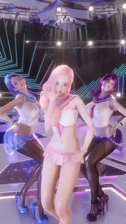 MMD SECRET NUMBER - WHO DIS Ahri Akali Seraphine Kaisa Evelynn Sexy Kpop Dance