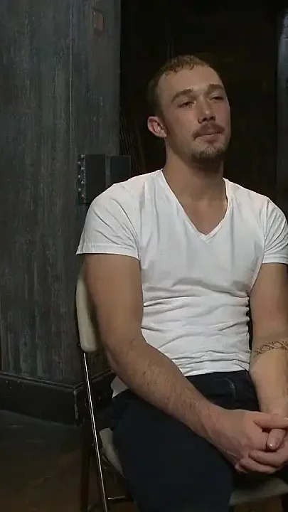 Stud in a metal cage is fucked by horny bar patrons