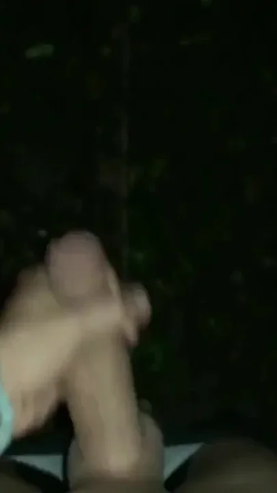 Night Big Cumshot Outdoor - Thick Cock