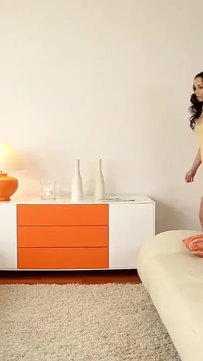 Sultry Brunette Threesome Couch Orgy Wild Ride