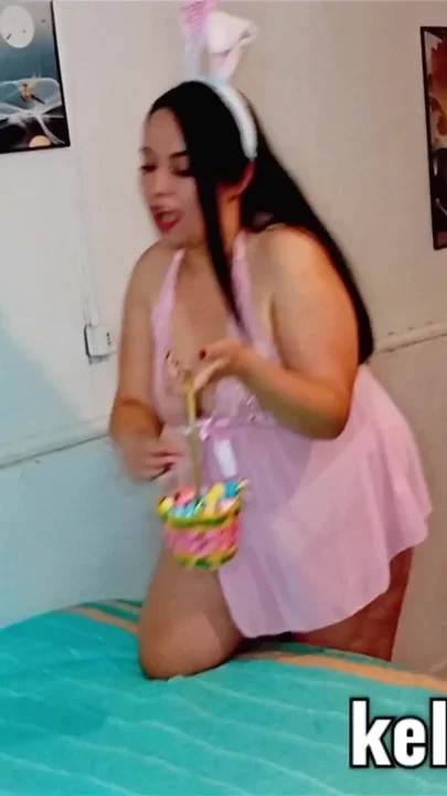 Big Ass Stepmother Dressed as an Easter Bunny Comes in to Leave You Hot Eggs in Bed