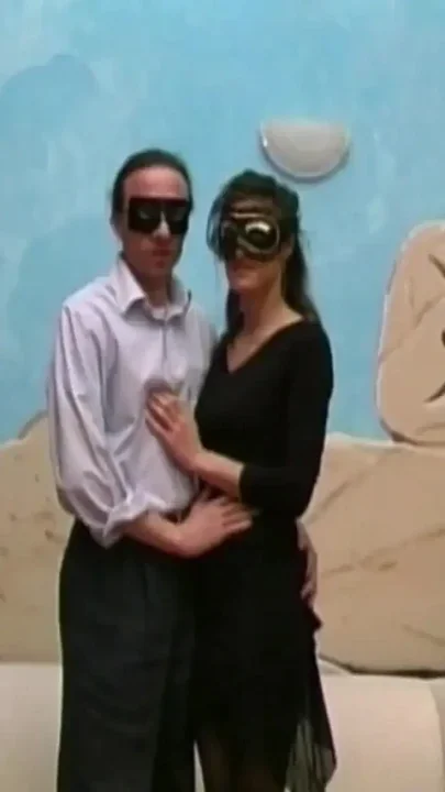 Fantastic Masked MILF with Hairy Pussy Fucked and Cummed in Mouth by Huge Amateur Cock