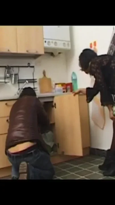 Very hairy milf pussy fucking in the kitchen
