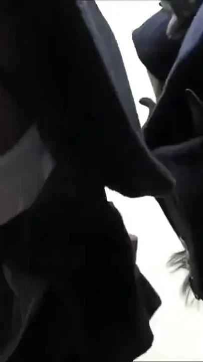 Crowded Train Moment as Two Close Friends Share Tense Intimate Energy Within a