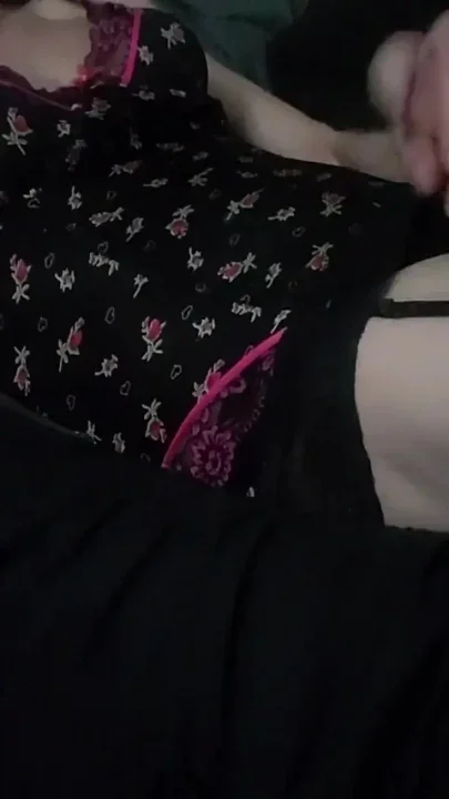 Cd Michelle wearing black lingerie playing masturbating with cock until