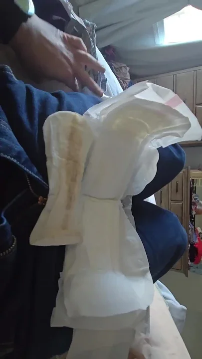 Smelly pantyliner and Soft Asian Overnight Maxi-pad Wank Clip 1