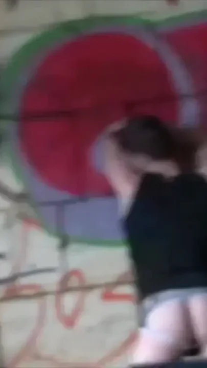 French slut creampied by XXL cock in ehxib outdoor cruising