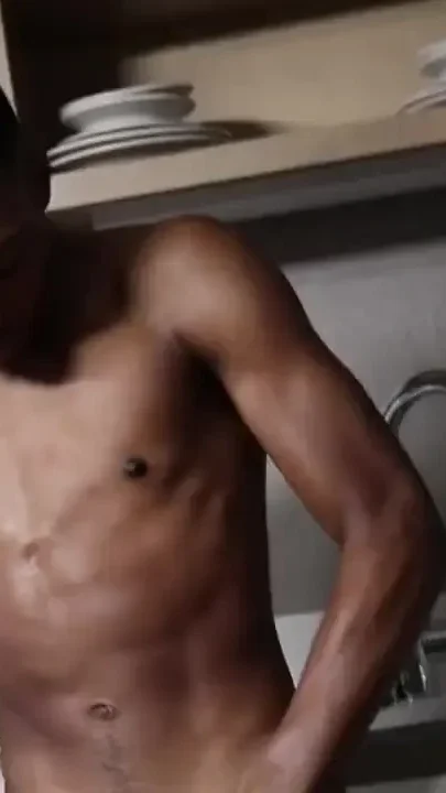Christopher Cole wanks his big black cock