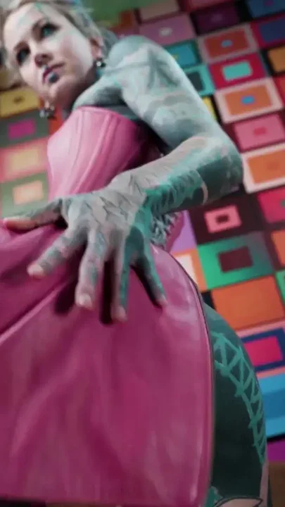 Sucking Steel Like Your Cock in My Cute Pink Corset Clip 1
