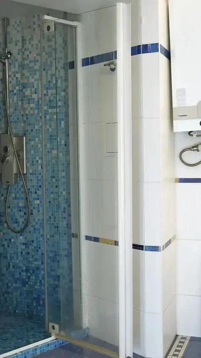Brunette teenager gets anal after a shower