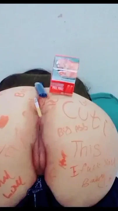 My cute big ass hole smoking fuck I Love smoking and my big tight gand Clip 1