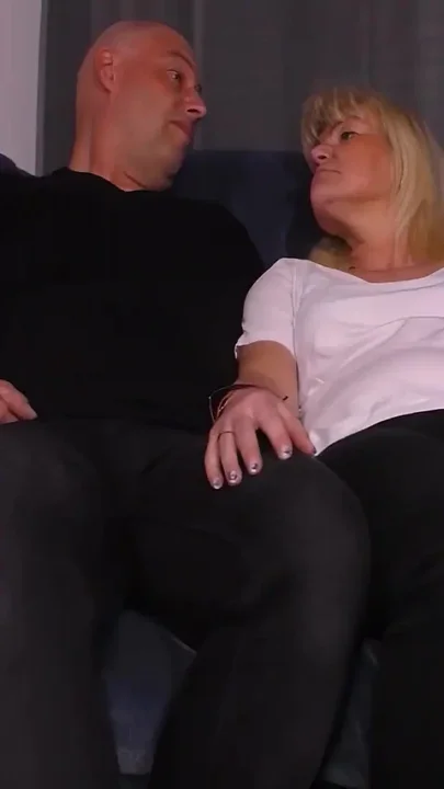 Big Tits Stepmom Fucks Stepson - Intense Missionary Position on the Couch