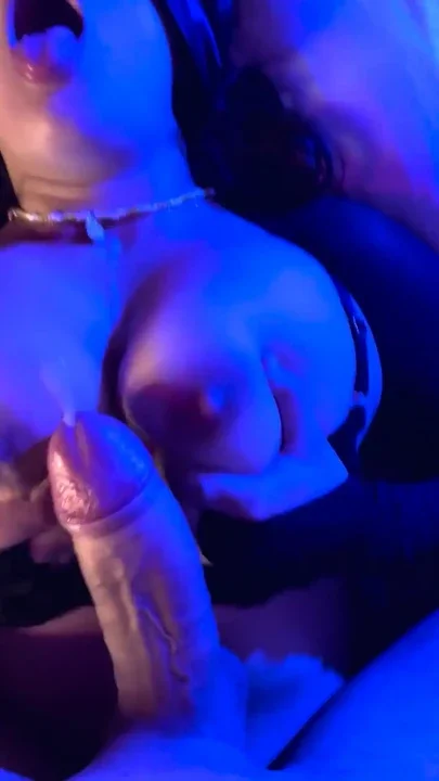 He sucks my cock until I cum on his tits Clip 1