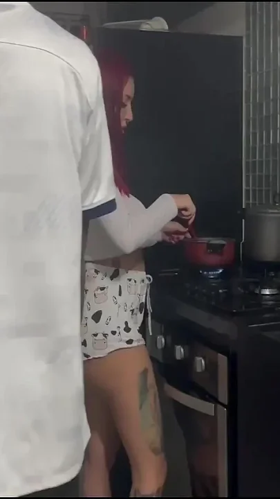 While Dinner Is Not Ready I Get Dick in the Ass and Cum in My Mouth