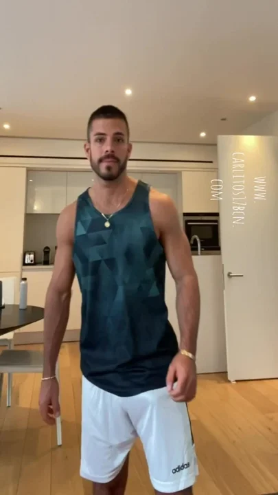 Showing my big cock in white shorts