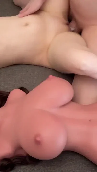 Tried deepthroat for the first time with ZELEX doll Threesom sex fantasy with doll Clip 2