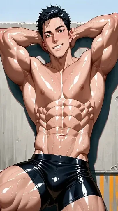 Ai Handsome Men with Abs