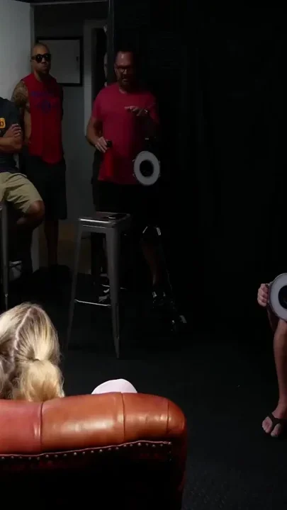 Innocent girl takes her clothes off in interview