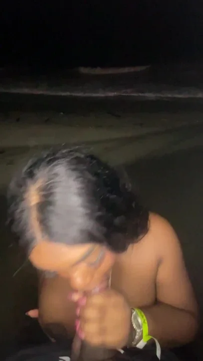 My stepsister seduces me and gives me a deepthroat blowjob on the beach Clip 2