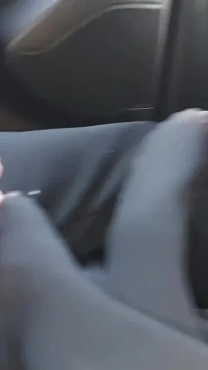 My stepmom gives me a footjob in public in the car after I massage her nylon feet Clip 1