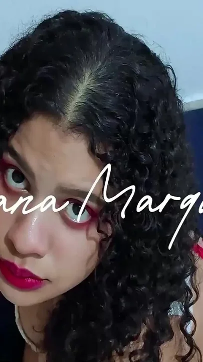 Red Lingerie Fiery Makeup and a Messy Facial Finish