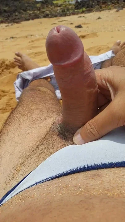 Ladysilva enjoying hot on the beach