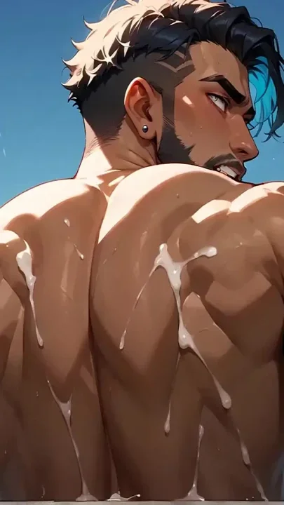 Sweating Muscles Glory Holes and Cum Shots Under the Red-hot Sunset Sky -