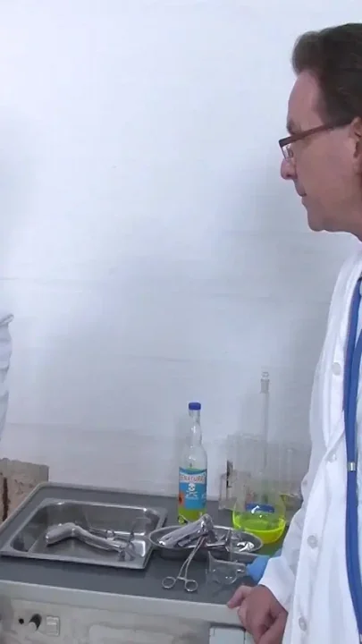 Sex Scandal at the Gynecologist - Horny German Patient Sucks Thick Cock & Gets Fucked Hard