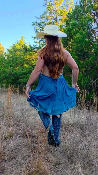 Redhead Slow Strips on Farm Masterbating in Front of You