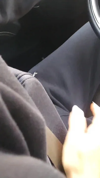 Hot milf teases a taxi driver in the car in public with her sexy legs in stockings Clip 1