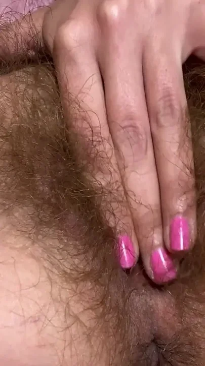 Bizarre Hairy Cunt Masturbating in Closeup Huge Clit and Real Orgasm