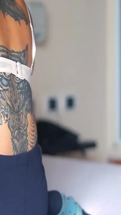 Petite Tattoed Sexy Stepsister Rides My Dick When Parents Rest